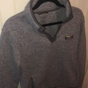 LL Bean grey fleece